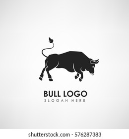 Bull concept logo template. Label for sport team, company or organization. Vector illustration