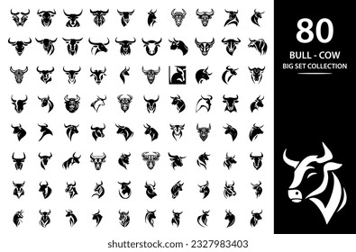 Bull, cow, angus, buffalo, cattle Head logo. Premium logo. Elegant logo symbol design illustration vector for company.