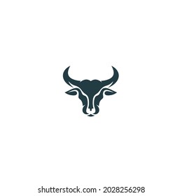 Bull, Cow, Angus, Cattle Head Vector Icon Logo Design Inspiration