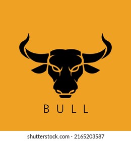 Bull, Cow, Angus, Cattle Head Vector Icon Logo