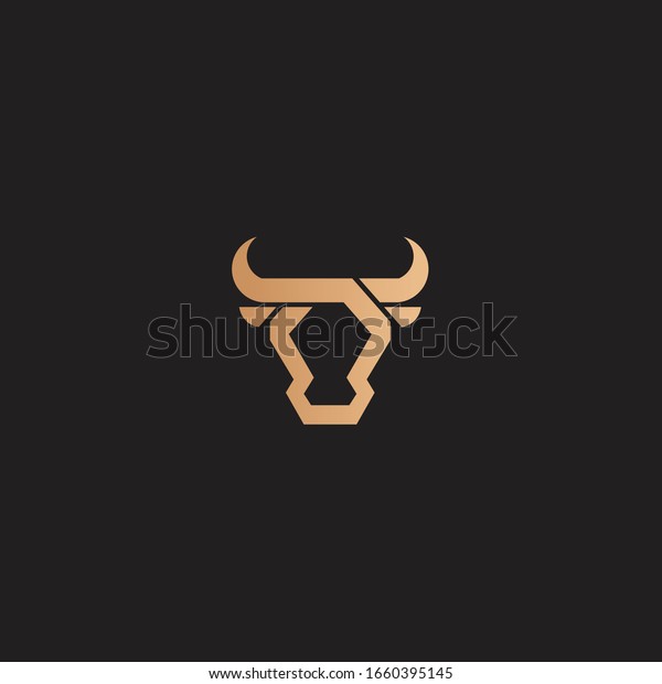 Bull,\
Cow, Angus, Cattle Head Vector Icon Logo\
Template
