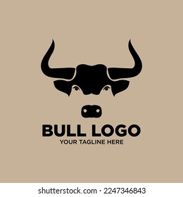 Bull, Cow, Angus Head Icon Logo Template