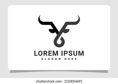 Bull, Cow, Cattle Head Logo Template Design Inspiration 