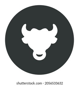 bull cow green icon illustration
