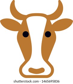 Bull or cow head sign suitable for logo. Vector illustration