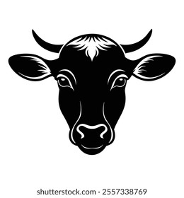 Bull or Cow Head Silhouette 