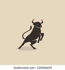 Bull, cow icon - isolated vector illustration