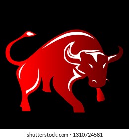 Bull, cow icon - isolated vector illustration