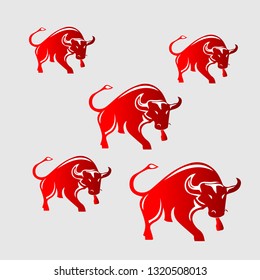 Bull, cow icon - isolated vector illustration