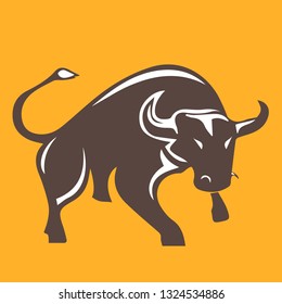 Bull, cow icon - isolated vector illustration