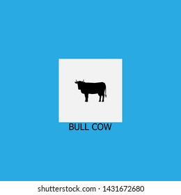 bull cow icon sign signifier vector
