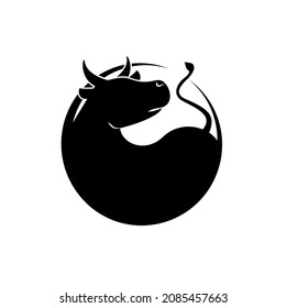 Bull Cow Icon Vector logo Illustration 