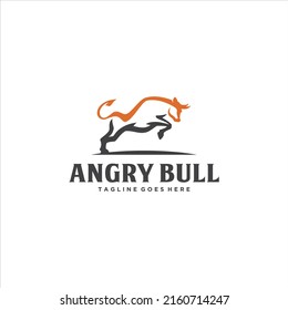 angry bull logo design