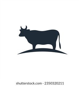 bull cow logo design vector