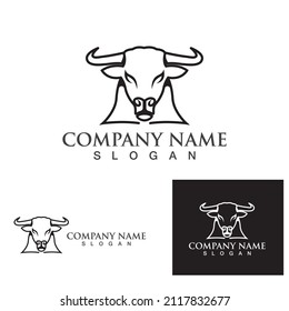 Bull cow logo and symbol vector eps