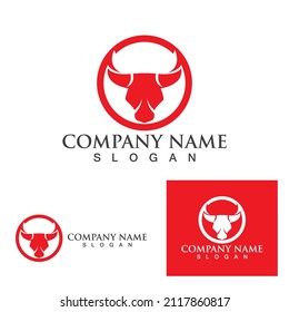 Bull cow logo and symbol vector eps