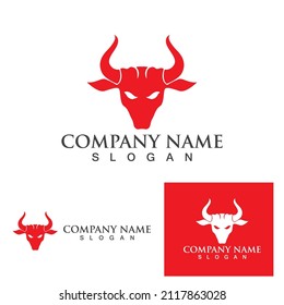 Bull cow logo and symbol vector eps