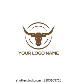 Bull Cow logo Vector Illustration eps 10