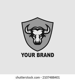 bull cow ox logo vector icon simple elegant luxury
