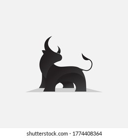 Bull creative logo template, concept icon beef meat house restaurant