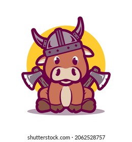 Bull cub cartoon character design