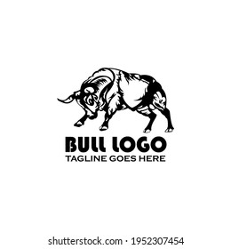 bull design animal logo vector