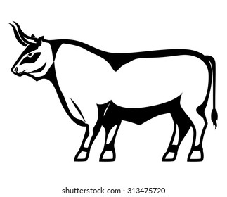 Bull design in black and white , vector illustration eps 10