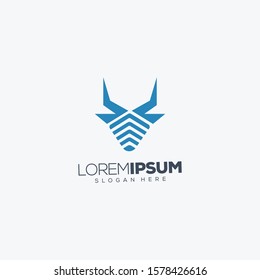 bull design on a white background. Logo, Symbol. bull concept for business logos
