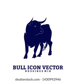 Bull Design Vector. Silhouette of Bull. Vector illustration