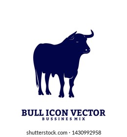 Bull Design Vector. Silhouette of Bull. Vector illustration