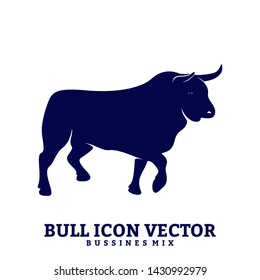 Bull Design Vector. Silhouette of Bull. Vector illustration