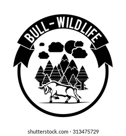 Bull digital design, vector illustration eps 10