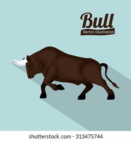 Bull digital design, vector illustration eps 10