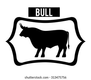 Bull digital design, vector illustration eps 10