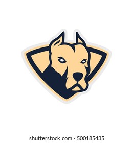 Bull dog, Pit bull, Wild dog sport logo