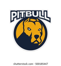 Bull dog, Pit bull, Wild dog sport logo