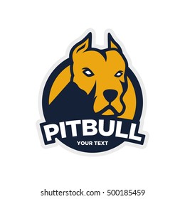 Bull dog, Pit bull, Wild dog sport logo