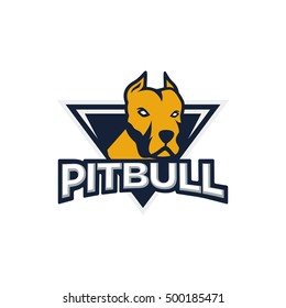 Bull dog, Pit bull, Wild dog sport logo