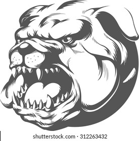 Bull Dog Vector Silhouette