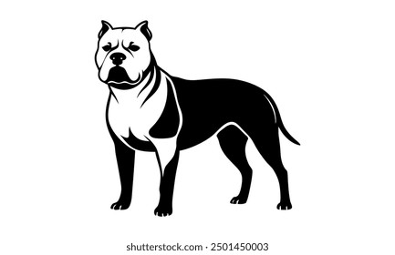 Bull Dog Vector Silhouette Illustration