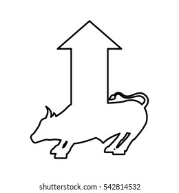 bull economy symbol isolated icon vector illustration design