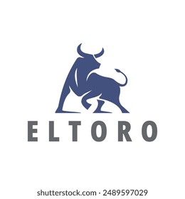 Bull El Toro Horned Animal Nature Attack Angry Logo Template