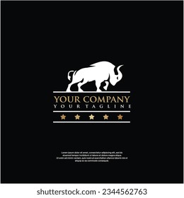 
Bull elegant logo icon vector template.eps
