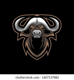 Bull esport gaming mascot logo vector