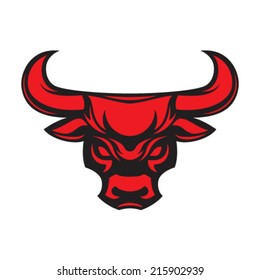 Bull Face Stock Vector (Royalty Free) 215902939