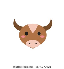 Bull Face Icon for Animal Collection