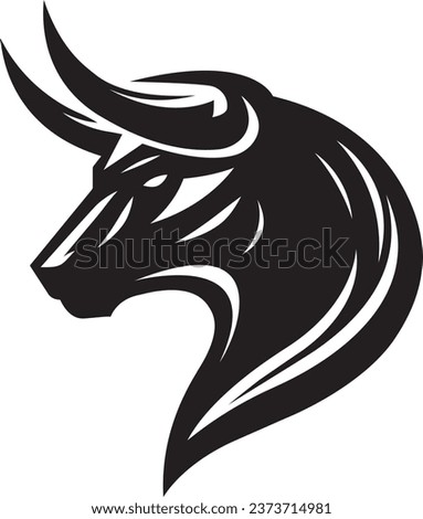 Bull Face Vector Logo Illustration