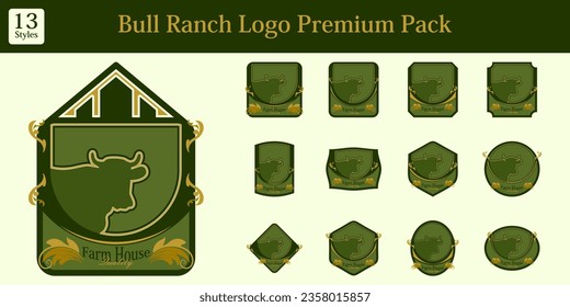 Bull Farm Logo Premium Pack with classic style frame