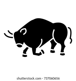 bull fight - spain icon, vector illustration, black sign on isolated background