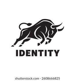 Bull Finance Logo Design, Bull Finance Silhouette